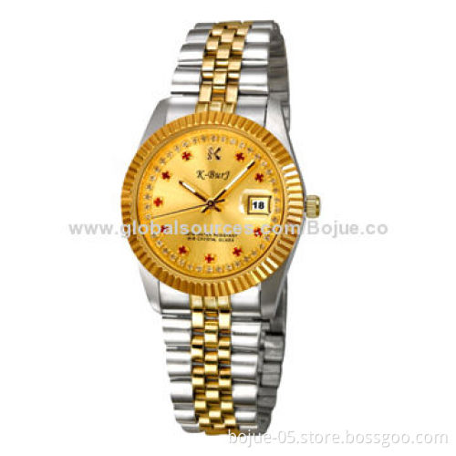 2014 New Business Men's Watches with Gold Case, 3ATM Waterproof